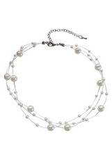 catchy small layered pearl baby necklace